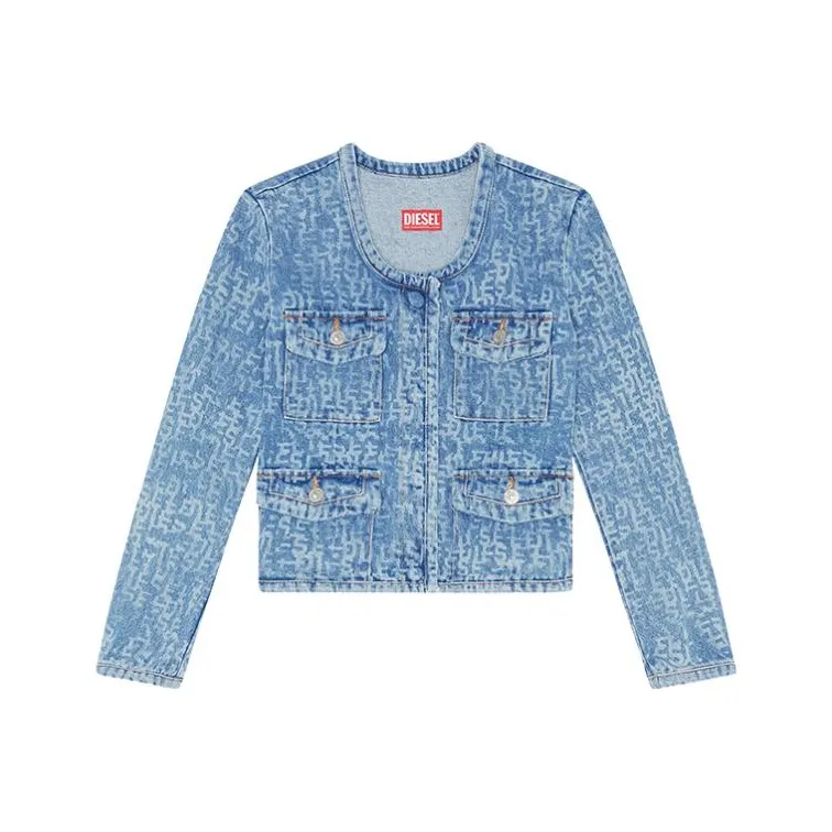 DIESEL De-Velop-Sp1 Monogram Denim Jacket