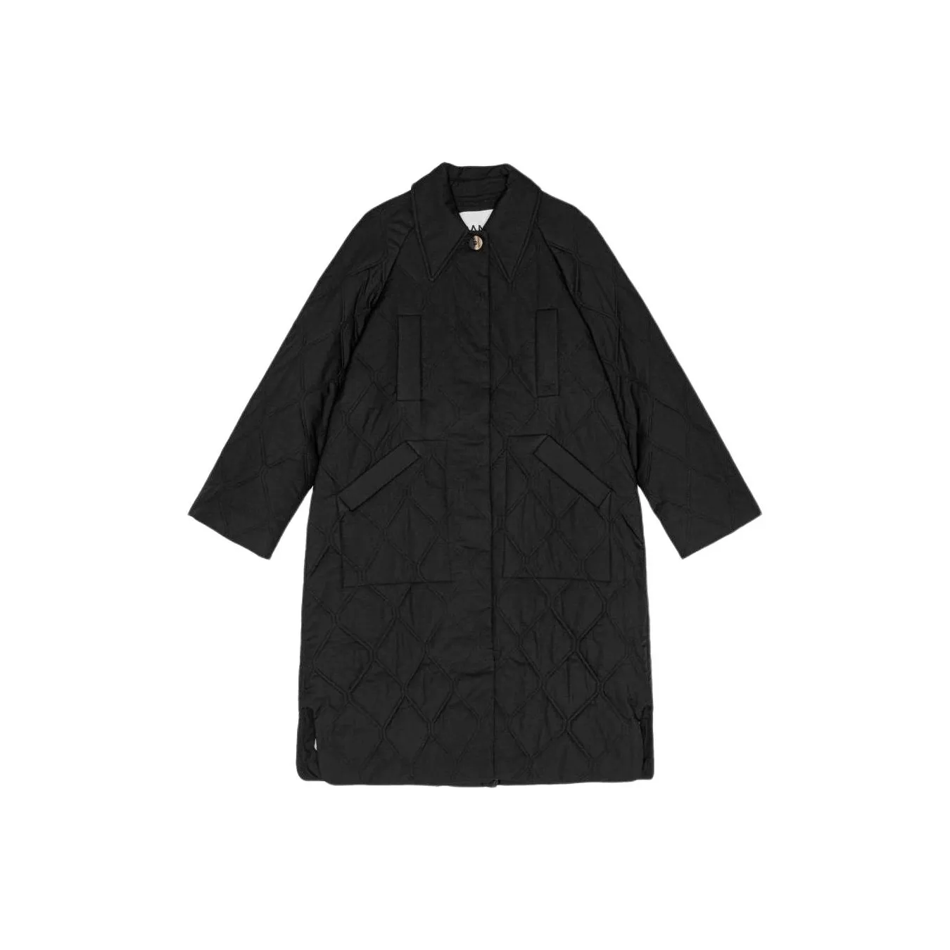 GANNI Mid Length Quilted Coat