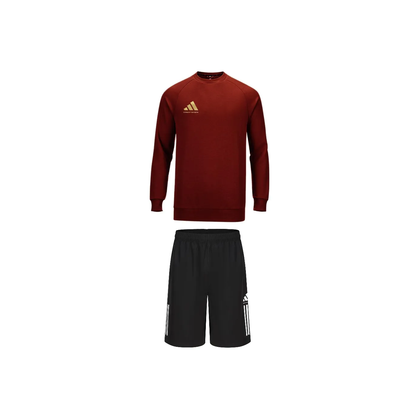 Adidas Комплект Красный Золото + Черный Мужской Повседневный Спортивный