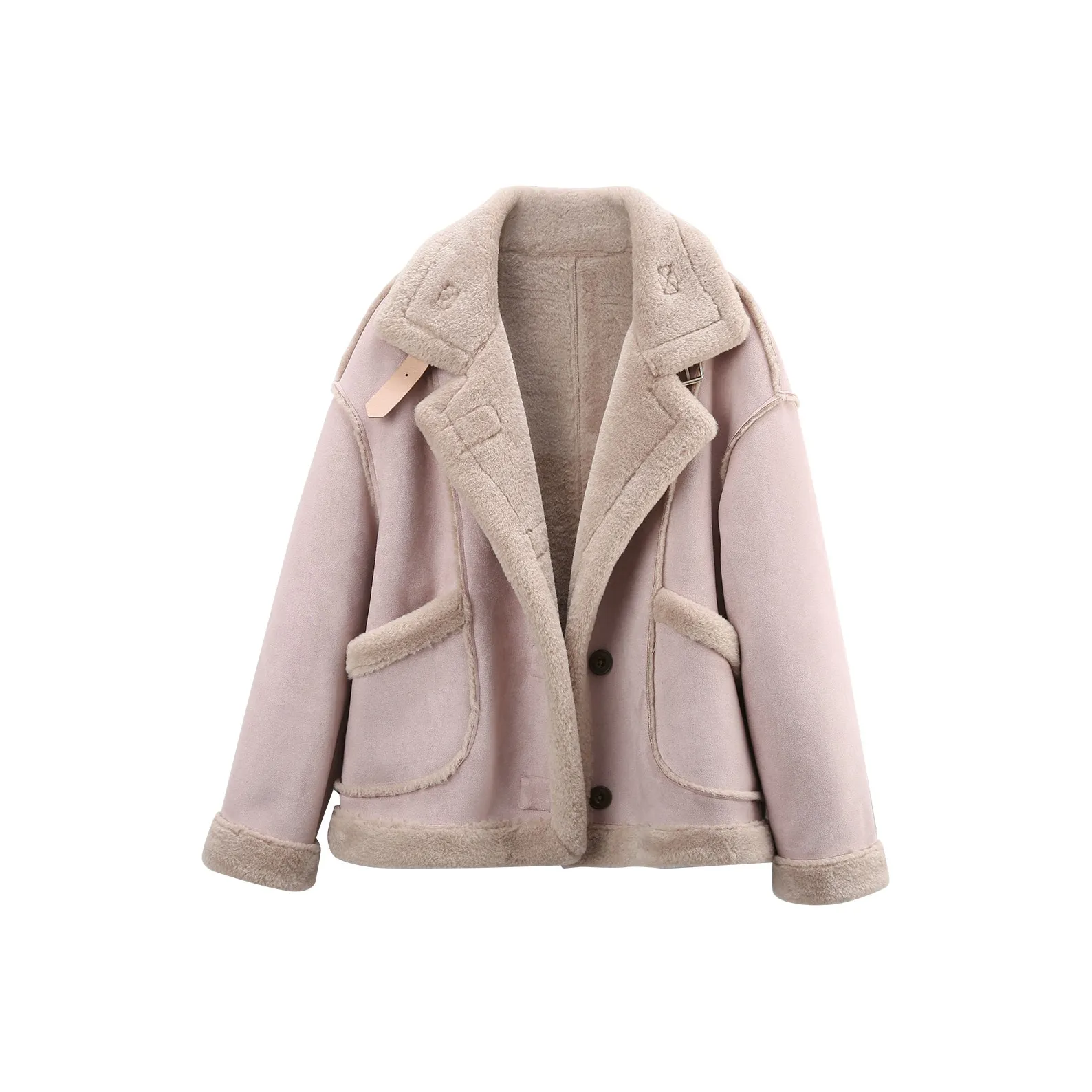 A Paradise For Awakening Leather Jacket Women's Pink Purple