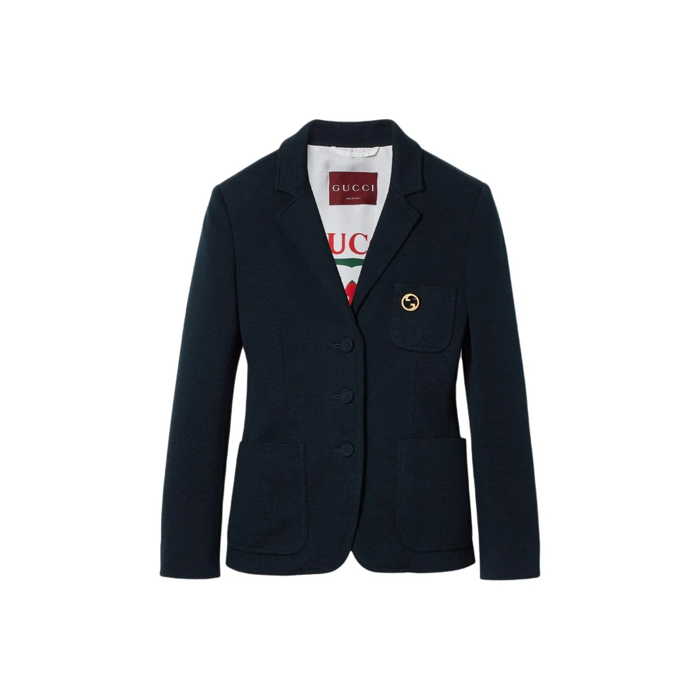 GUCCI Logo Plaque Slim Fit Jacket