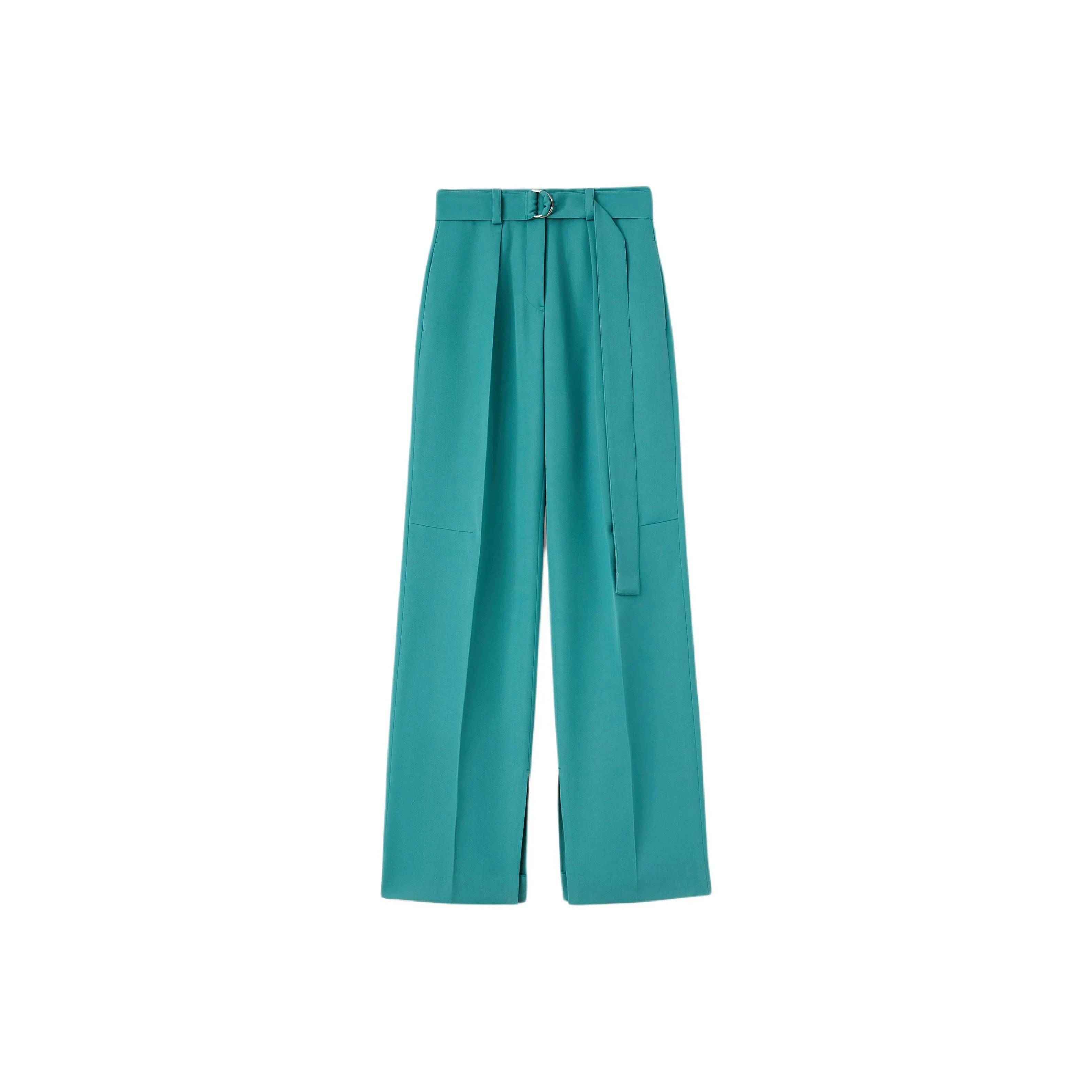 JIL SANDER Belted High-Waist Wide-Leg Trousers