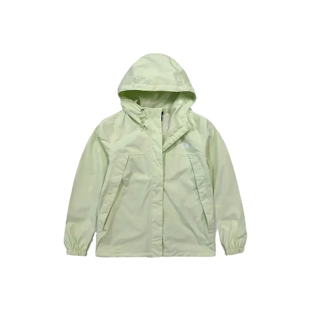 THE NORTH FACE Antora Поход Водонепроницаемый Ветрозащитный Водоотталкивающий Теплоизоляционный Ветровка Женский Зеленый