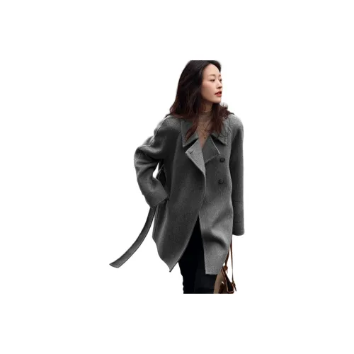Mo Han Yi Mei Классическое серое женское пальто
