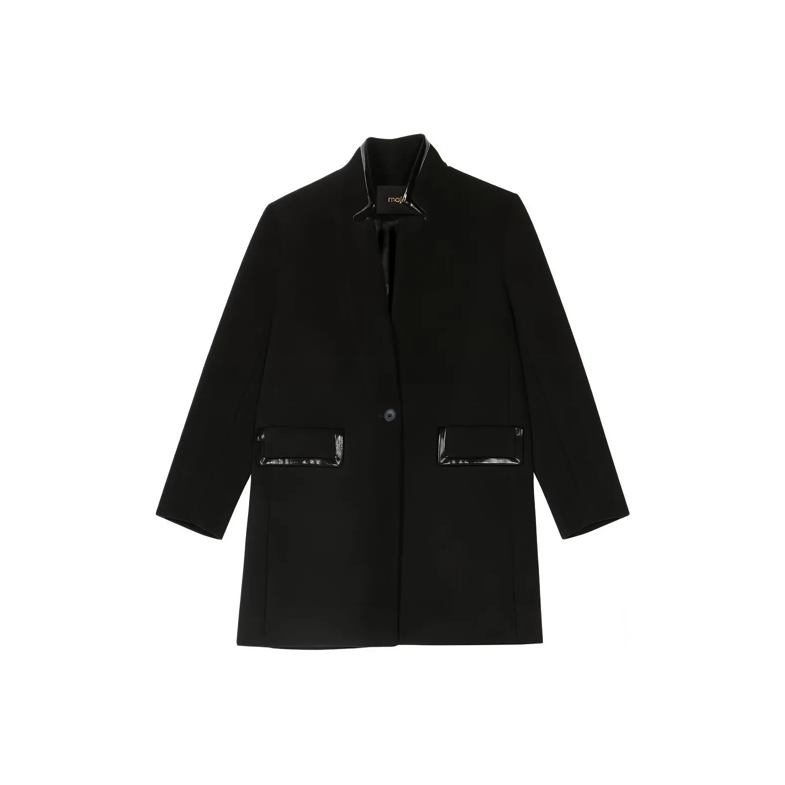 Maje Черное Женское Пальто