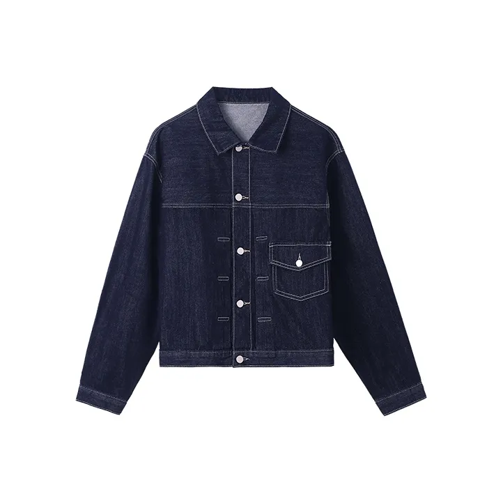 HIPPIEMISS Denim Jacket Women's Worn Wash Blue