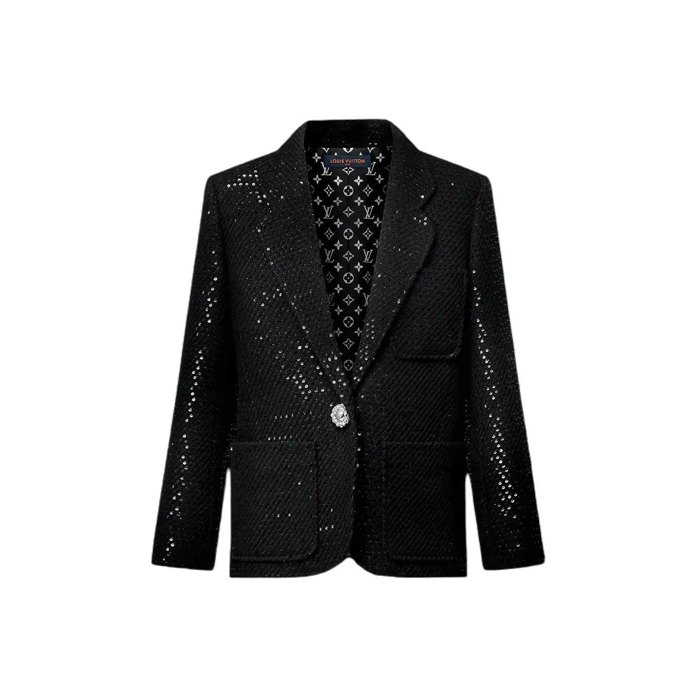 LOUIS VUITTON Sequin Tweed Preppy Blazer