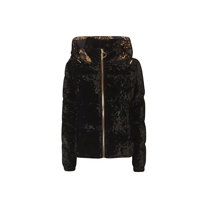 VERSACE JEANS Cropped Coats Women's Black
