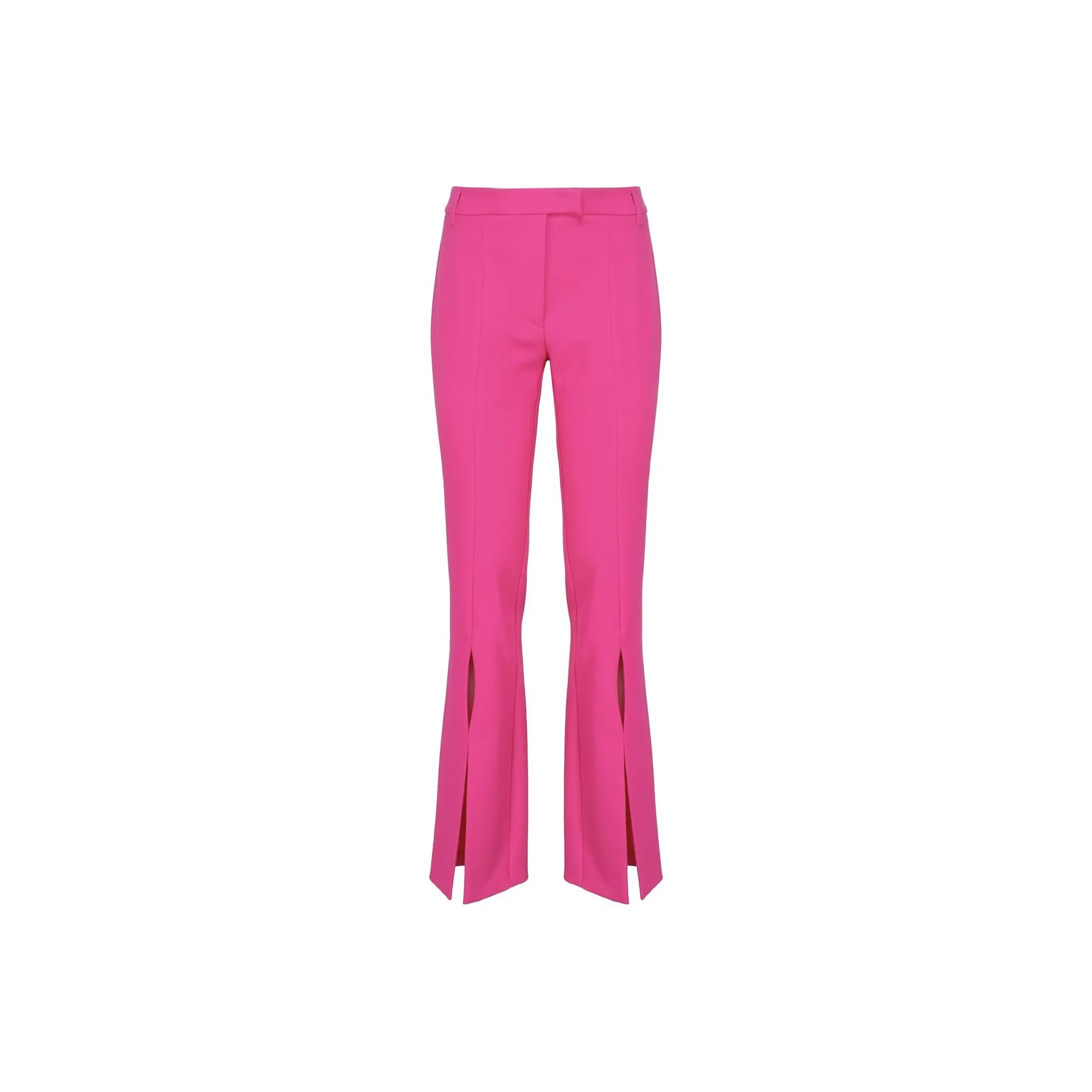 VERSACE JEANS COUTURE Logo Lettering Front Slits Flared Trousers