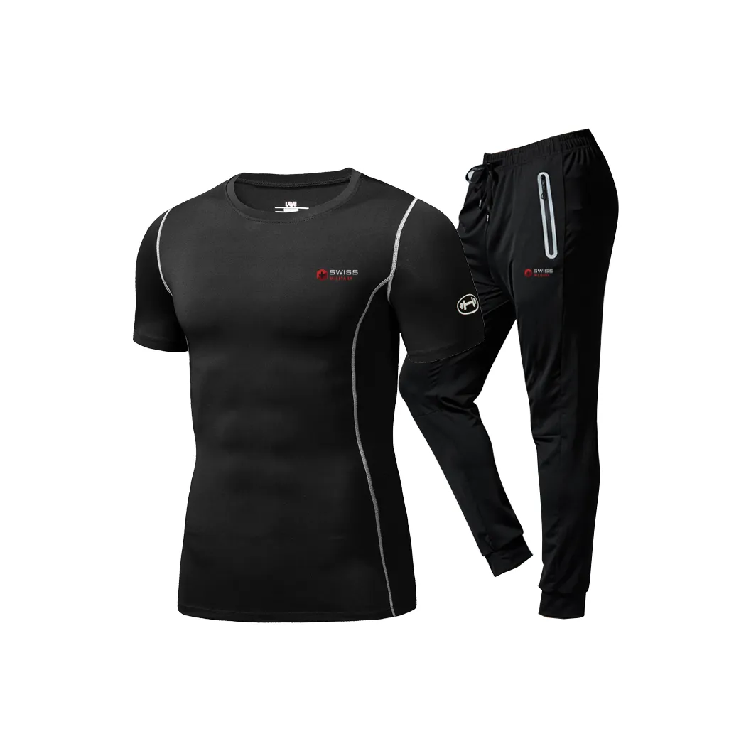 SWISS MILITARY Повседневная Спортивная Одежда Унисекс Черный