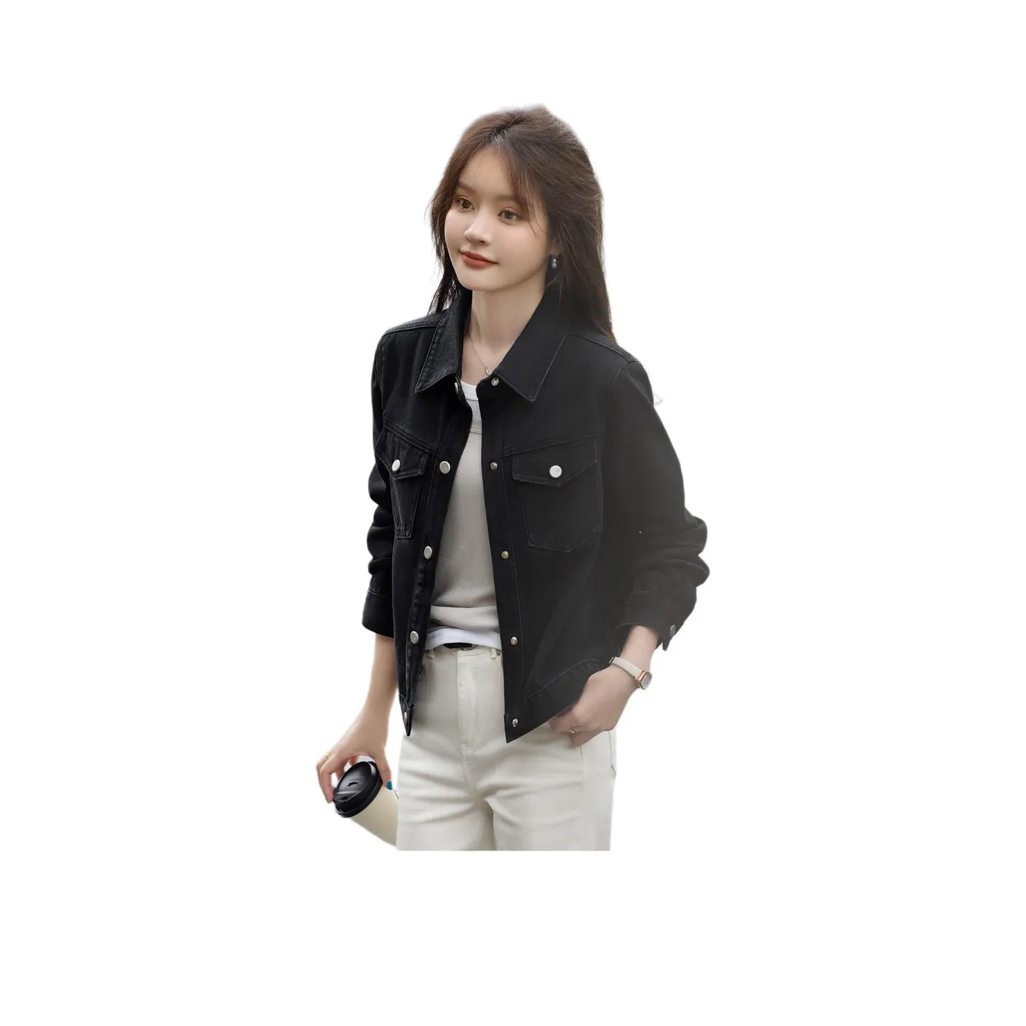 Mo Han Yi Mei Denim Куртка Женская Черная