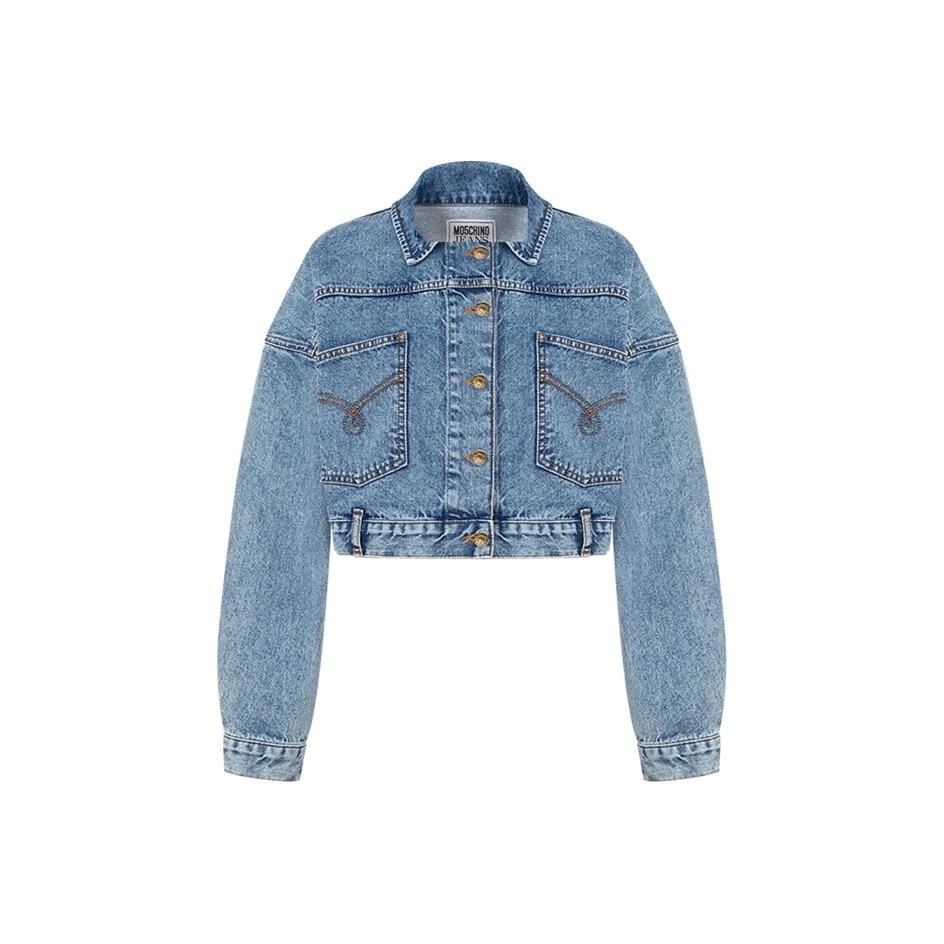 MOSCHINO Джинсовая куртка Женская Синяя