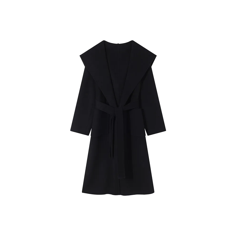 Ouyang Черное Женское Пальто