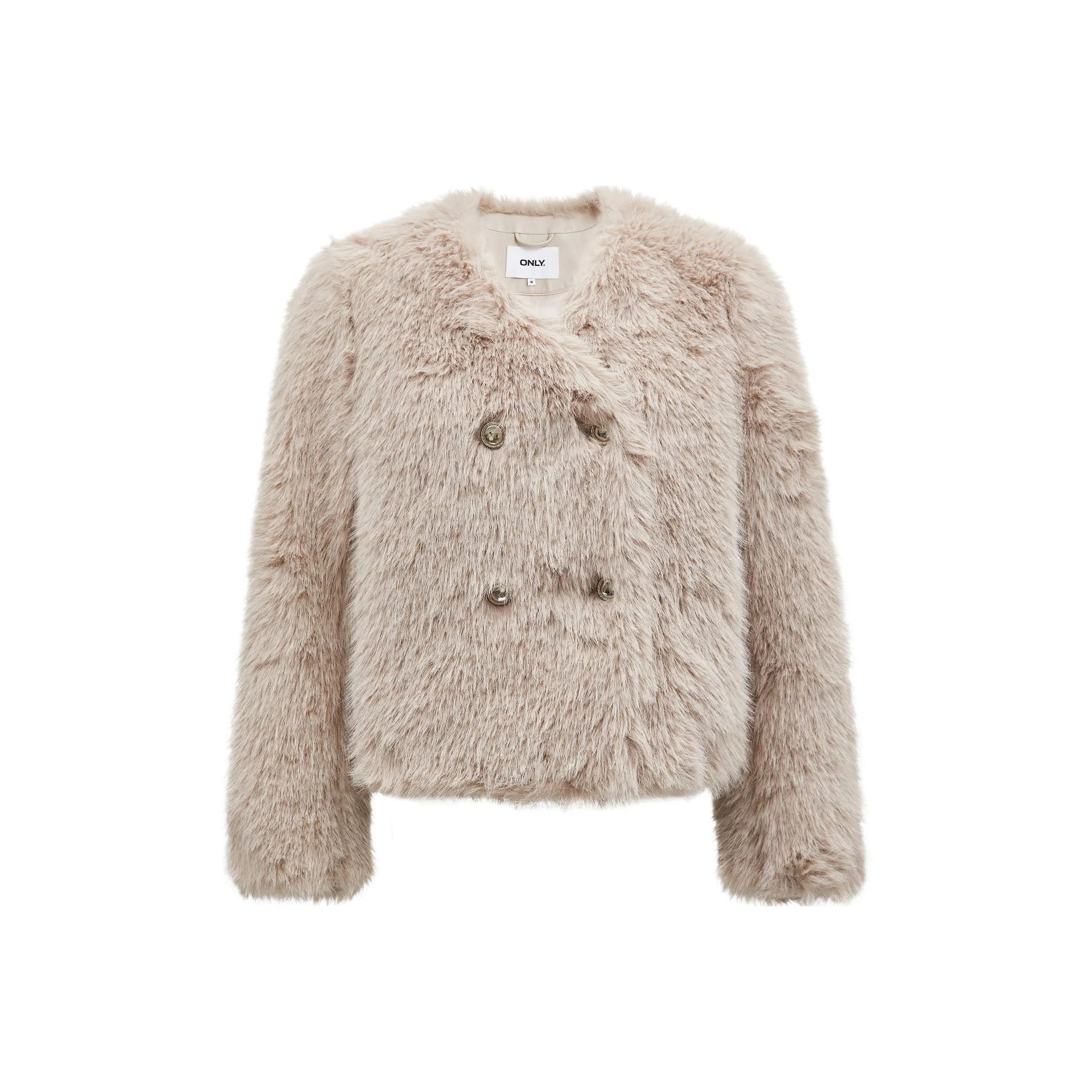 ONLY Eco Friendly Fur Coat Women's Pebble Gray
