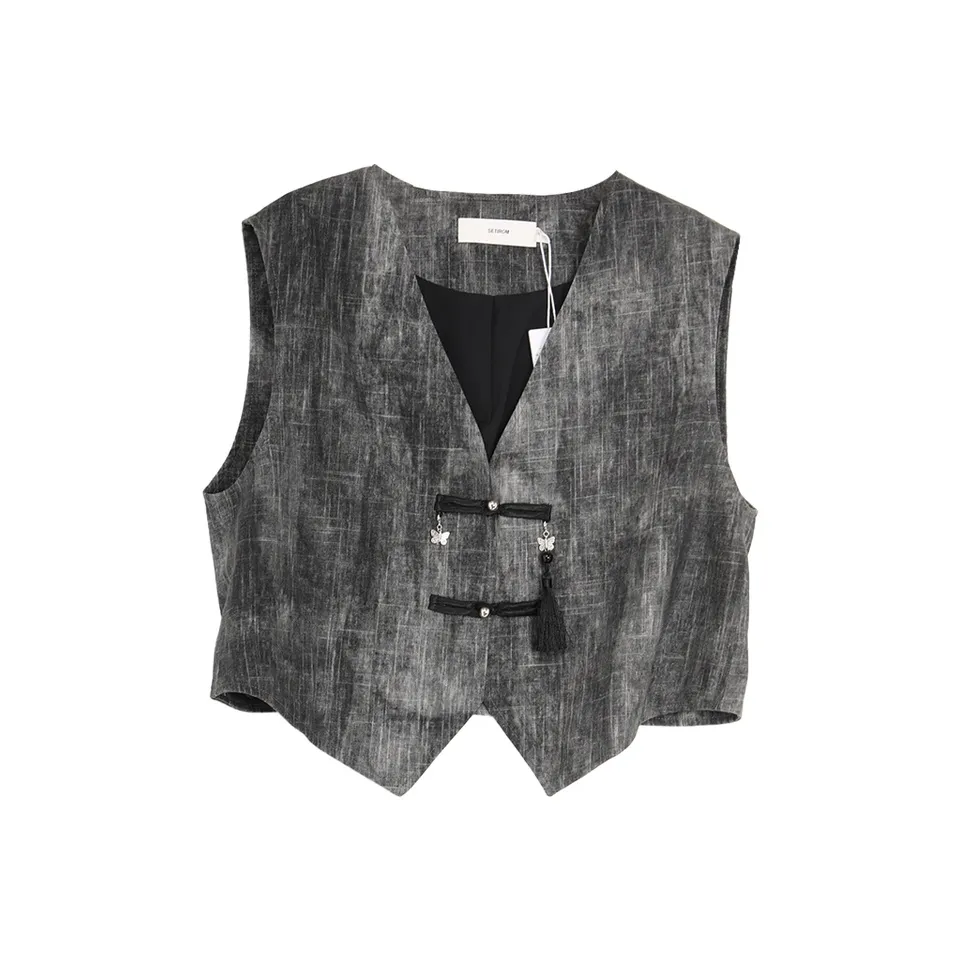 SETIROM Жилет Женский Черный Серый