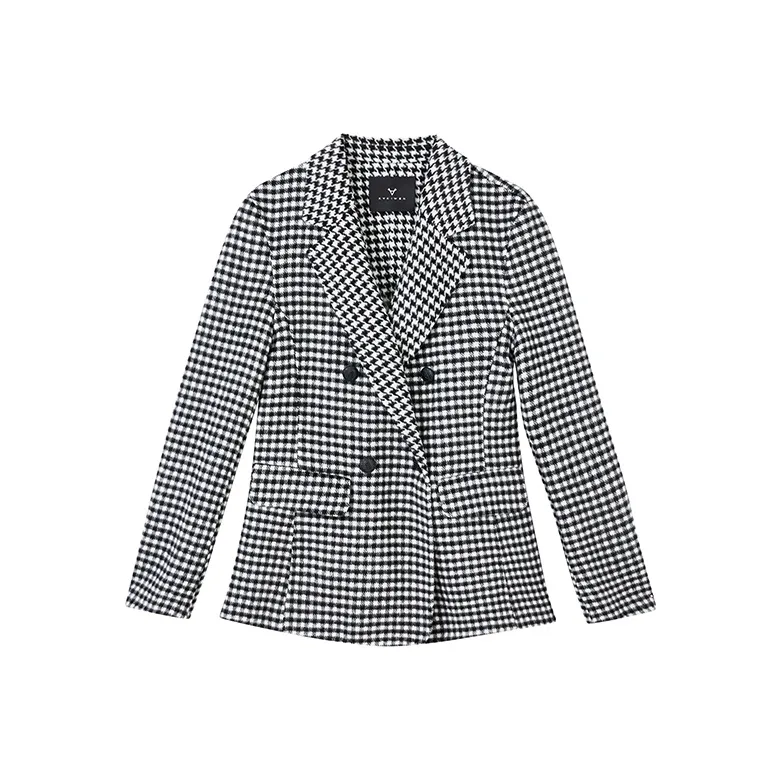 Yu Qianwen Бизнес-костюм женский черно-белая клетка