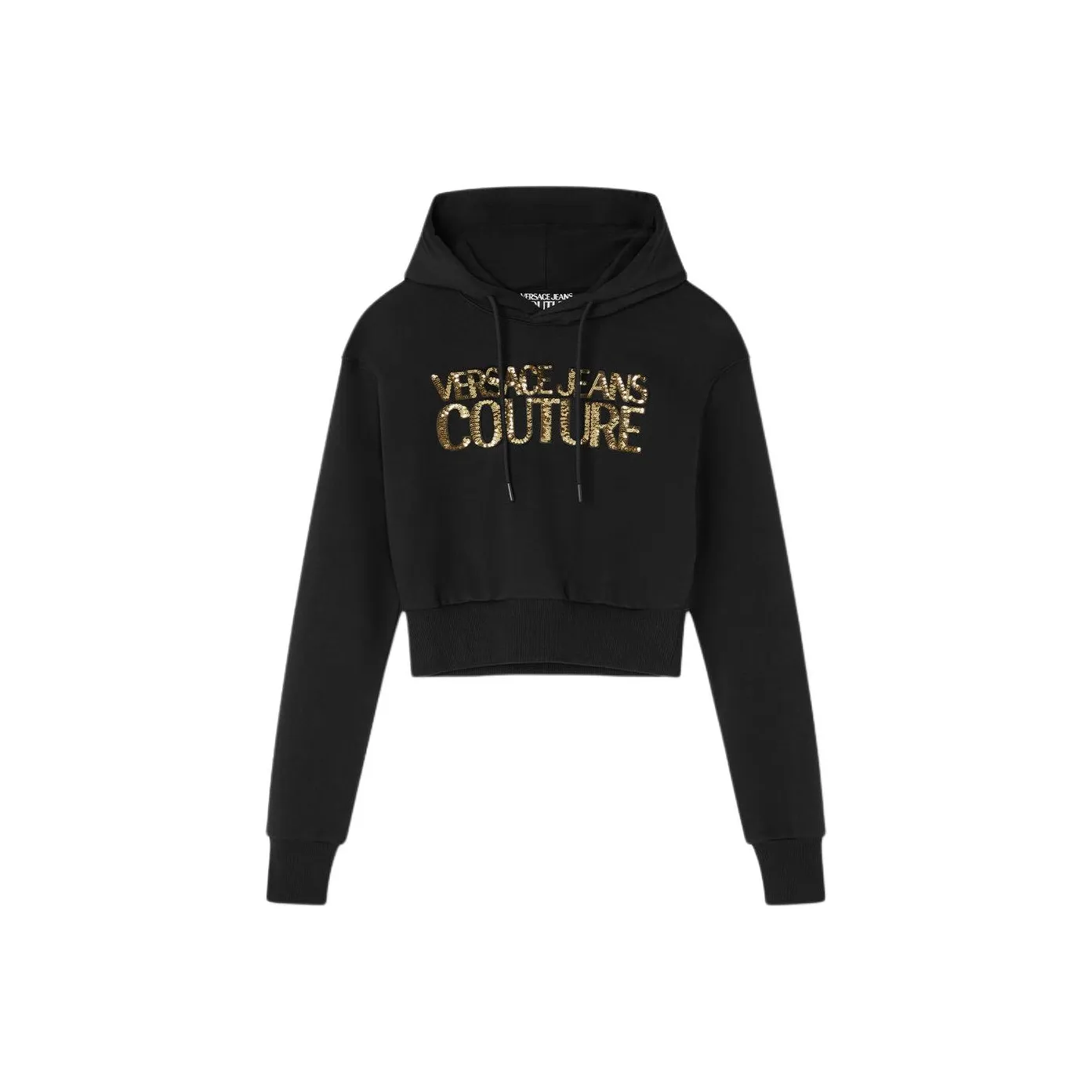 VERSACE JEANS COUTURE Sequin Embelished Cropped Hoodie