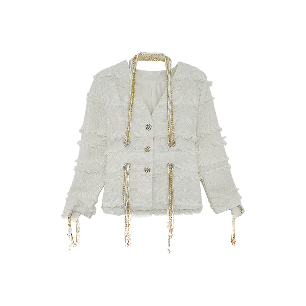 Icicofficial Укороченная куртка женские абрикосового цвета