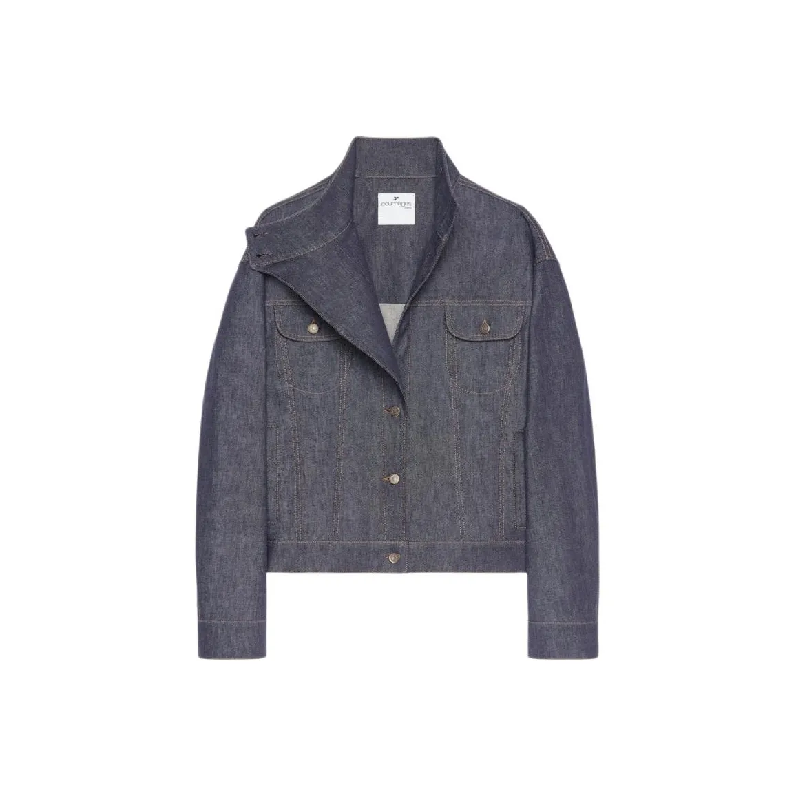 COURREGES Motorcycle Button Up Denim Jacket