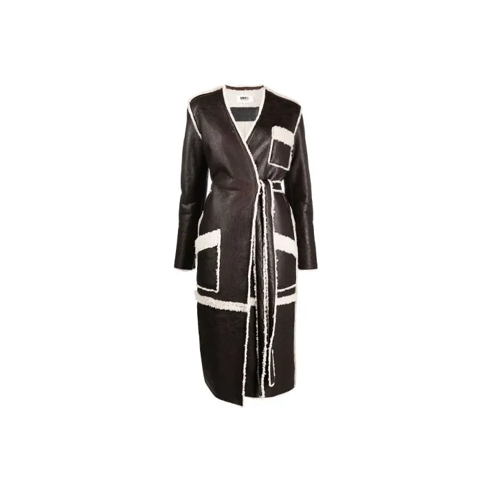 MM6 Maison Margiela Leather Jackets Women's Brown