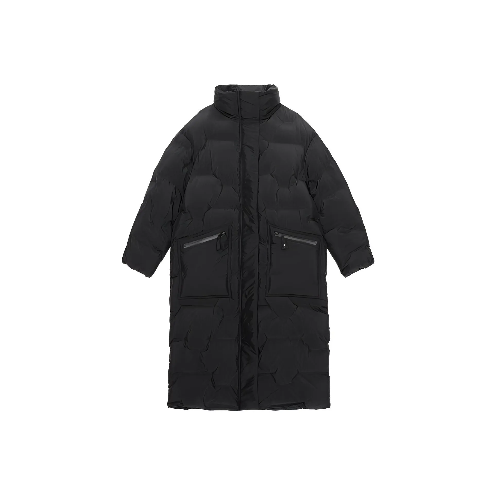 GANNI SS24 Хлопковый пуховик женский черный