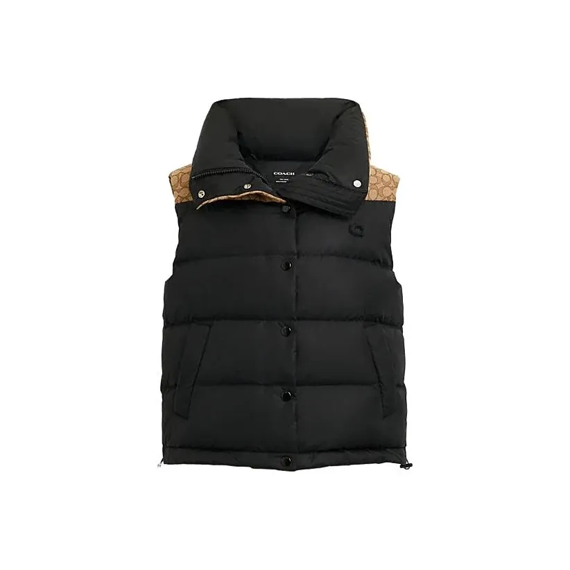 COACH Down Vest Women's Black