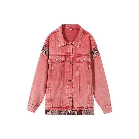Miss Chipmunk Denim Jacket Women's Vintage Pink Мисс Чипманк Деним Куртка Женская Винтаж Розовый