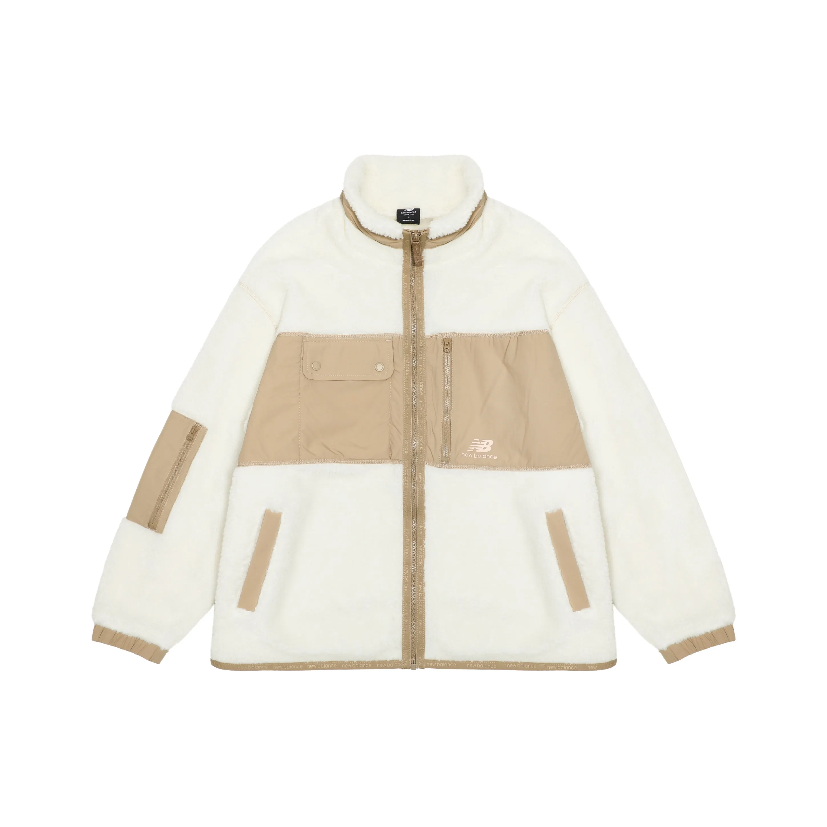 New Balance Слоновая кость Женские Бархатные Куртки