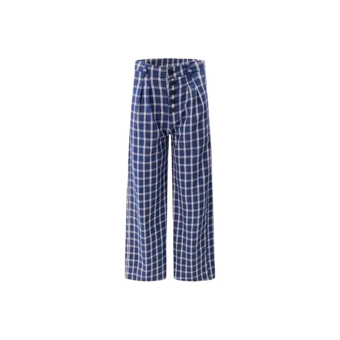 JUNE CUT Casual Pants Women's Blue Plaid