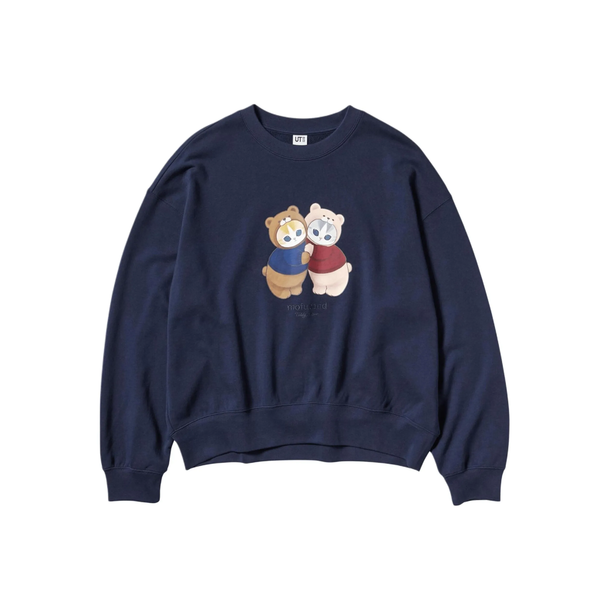 UNIQLO x SHAYUMAO Коллаборация Shark Cat Collaboration FW24 Свитшот Женский Темно-синий