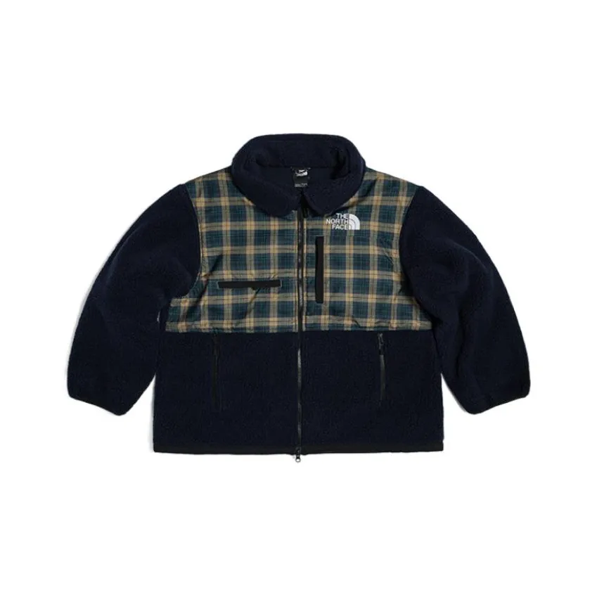 The North Face Темно-синие Женские бархатные куртки