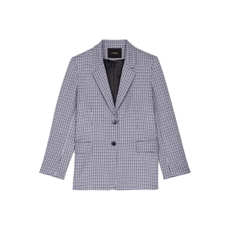 Maje Plaid check Single breasted Blazer