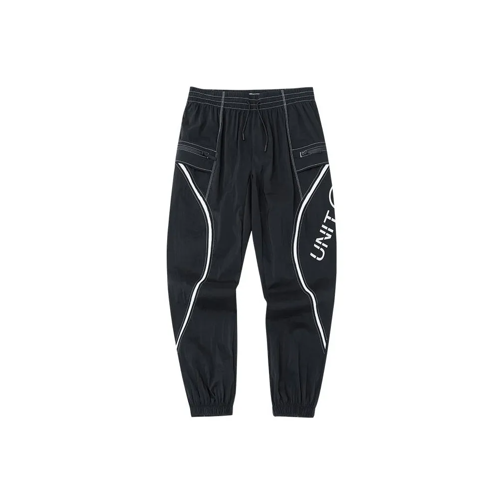 ANTA Штаны с манжетами Умеренный Тренировочные брюки Весенне-летний Женские Черный