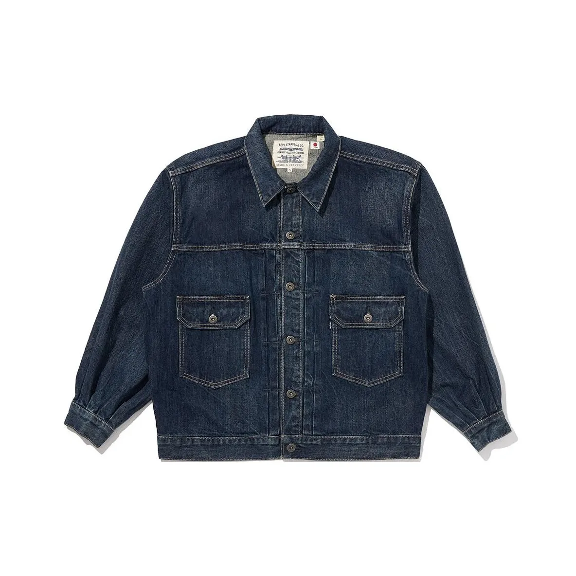 Levis Темный индиго Женские джинсовые куртки