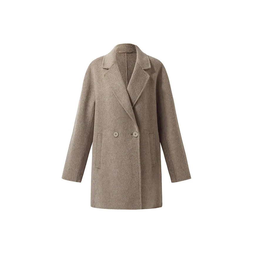 GOELIA Пальто Женское Цветочный Дизайн CAMEL