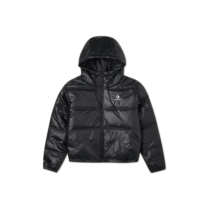 Конверс Хлопковый пуховик Зимний Женский Черный