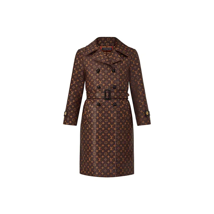 LOUIS VUITTON Trench Coat Women's Umber