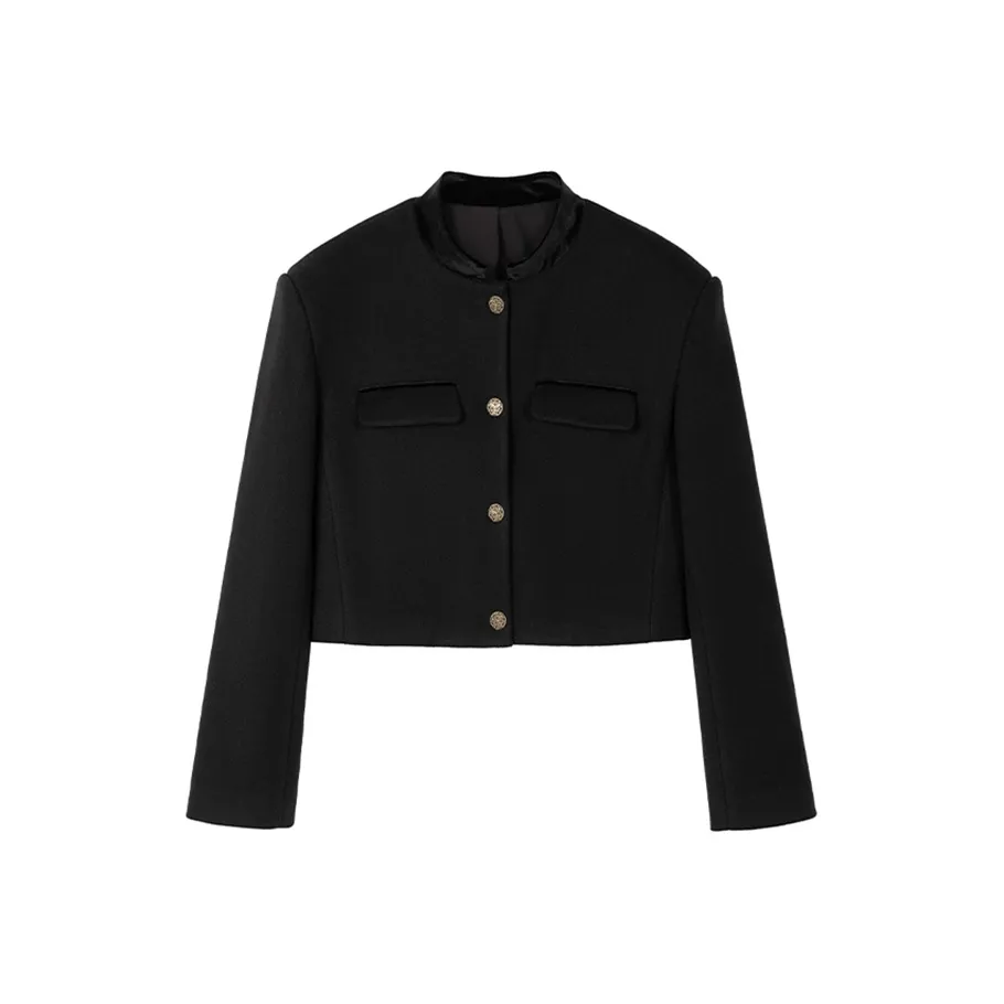 PAZZO Cropped Coat Women's Black
