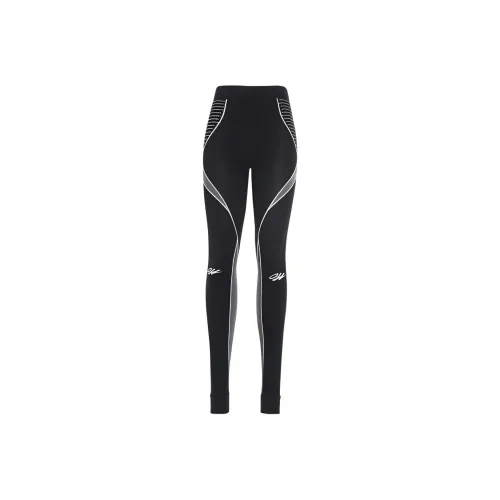 Off Белый SS21 Черный Женские Леггинсы