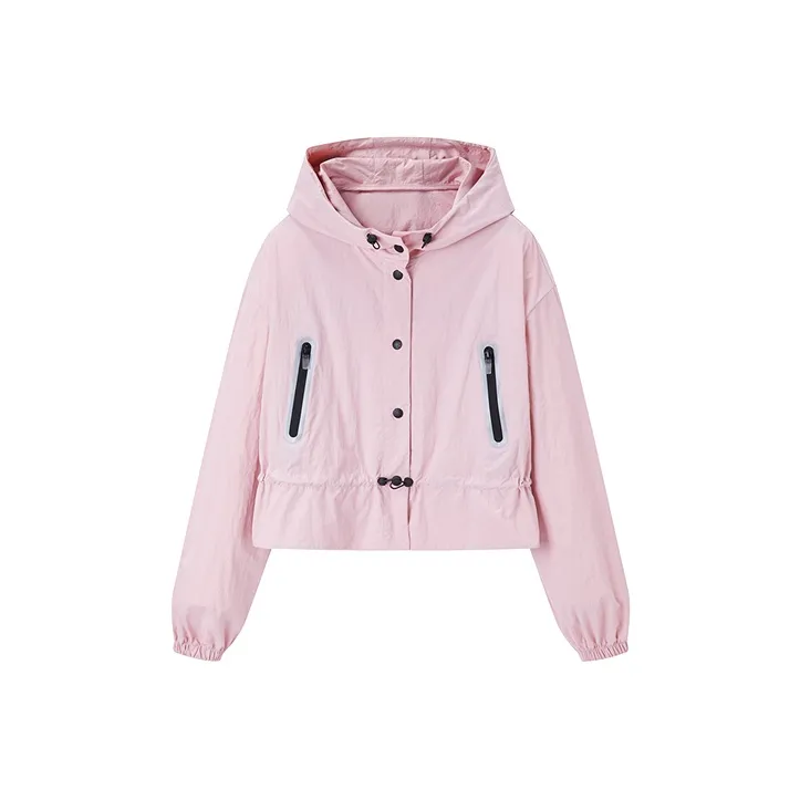 PEACEBIRD UV Protection Sports Coat Sun Protection Clothing Women's Pink