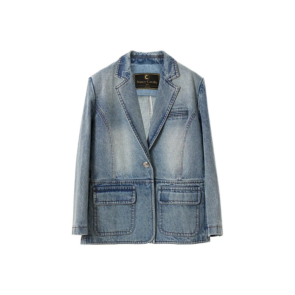 NancyCavally Denim Jackets Women's Blue