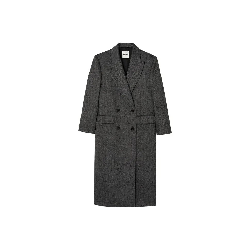 SANDRO Серое Женское Пальто