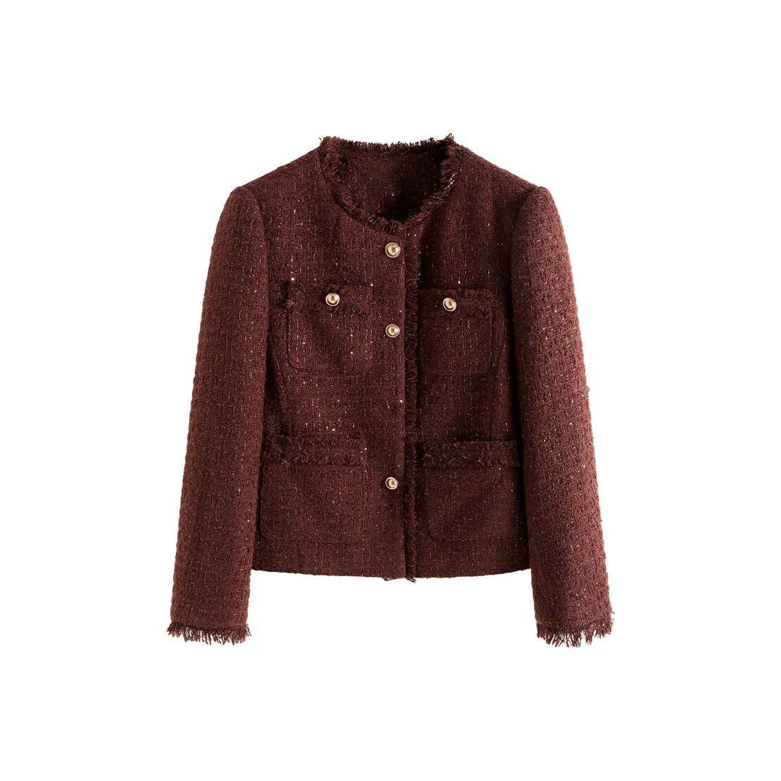 SUBEN Cropped Coat Women's Burgundy