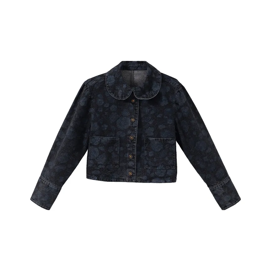 YUMOMO STAR SS22 Denim Jacket Women's Vintage Blue YUMOMO STAR SS22 Деним Куртка Женская Винтажный Синий