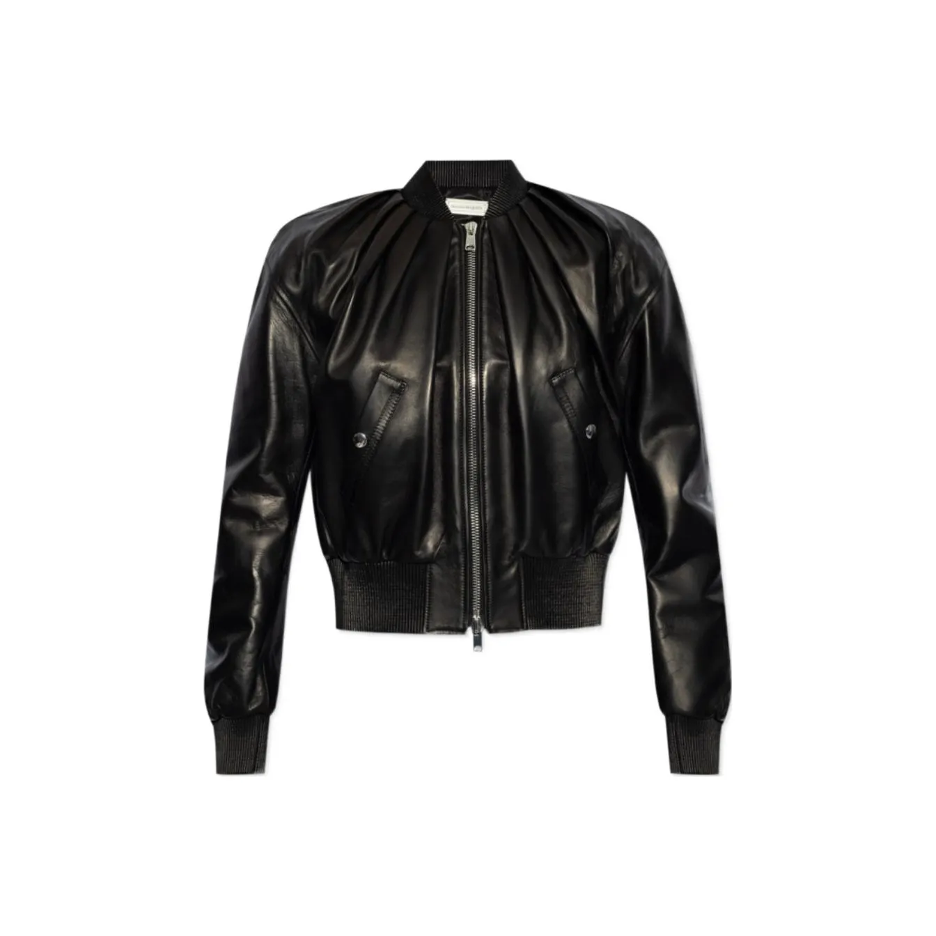 Alexander McQueen Zipped Leather Bomber Jacket