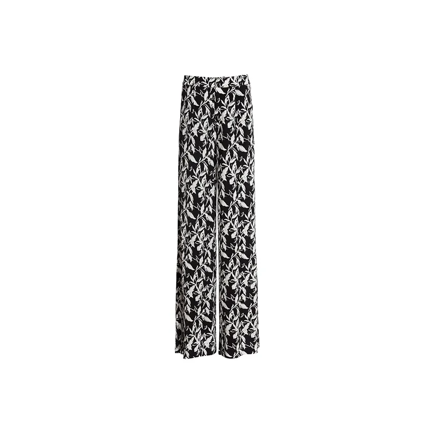 BESIONIA SS23 Casual Pants Women's Black And White Pattern