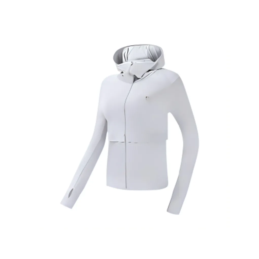FILA Breathable Cooling UV Protection Sun Protection Clothing Women's Cloud Gray