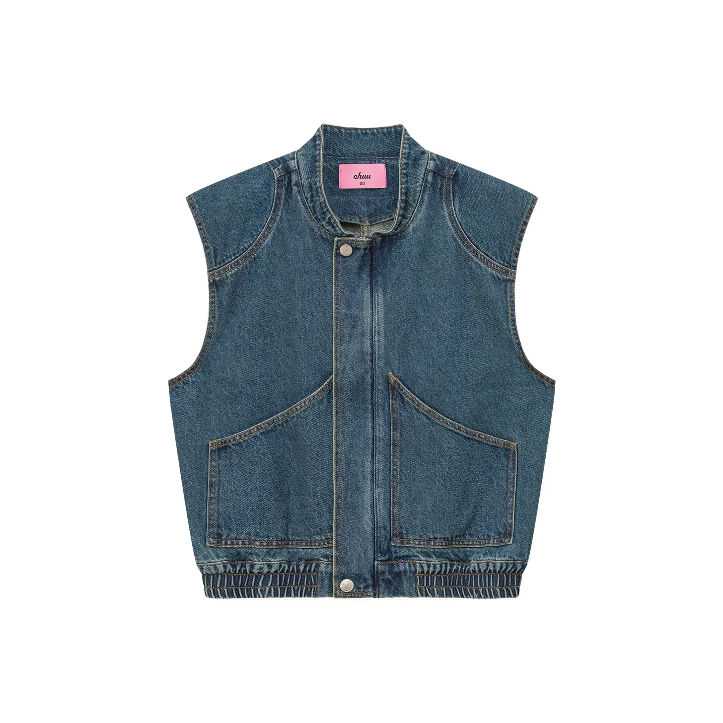 CHUU Джинсовый синий Женские жилеты