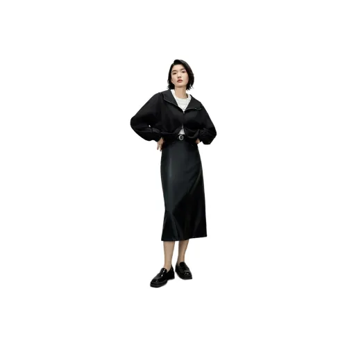 TKY SHOP Intellectual Черное женское короткое пальто