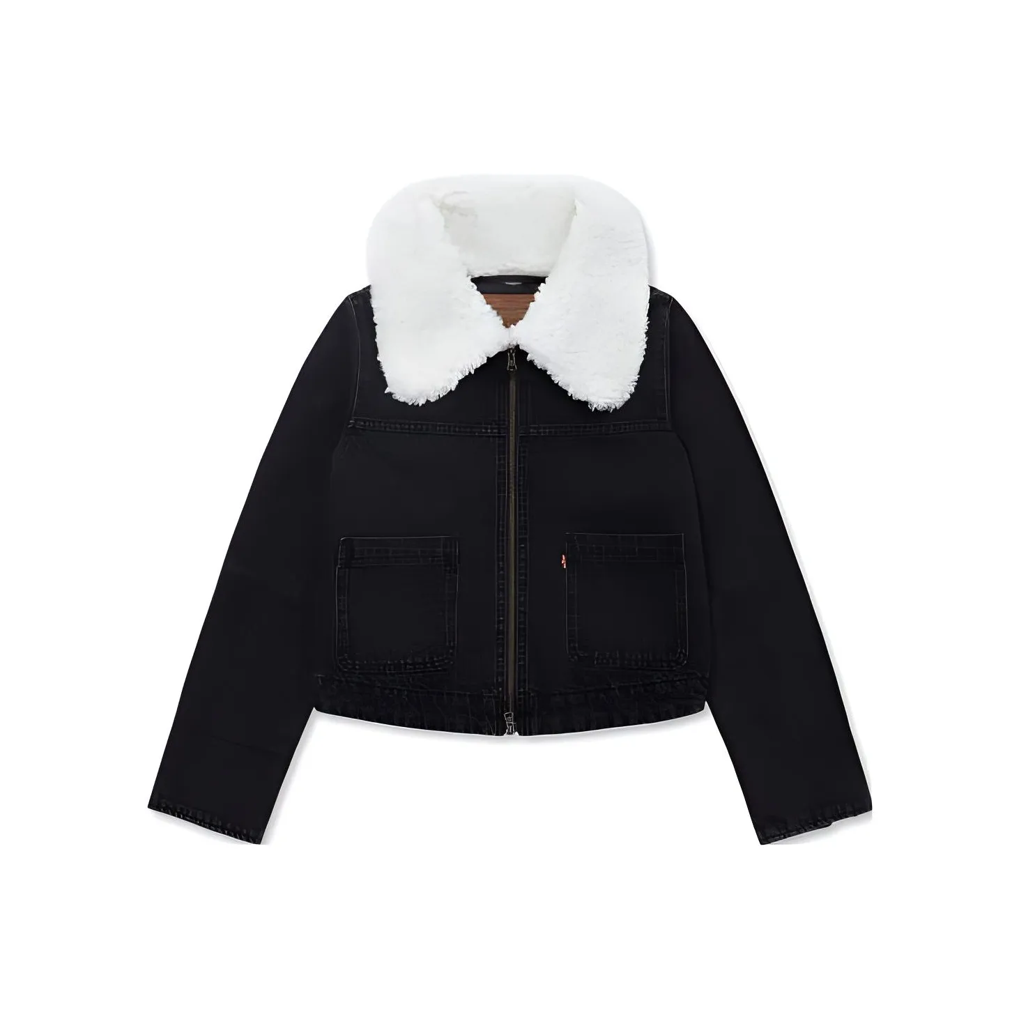 Levis Темный цвет Женские Джинсовые Куртки